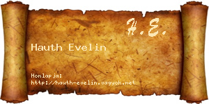 Hauth Evelin névjegykártya
